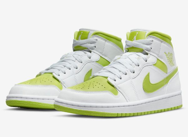 Air Jordan 1 Mid White Lime