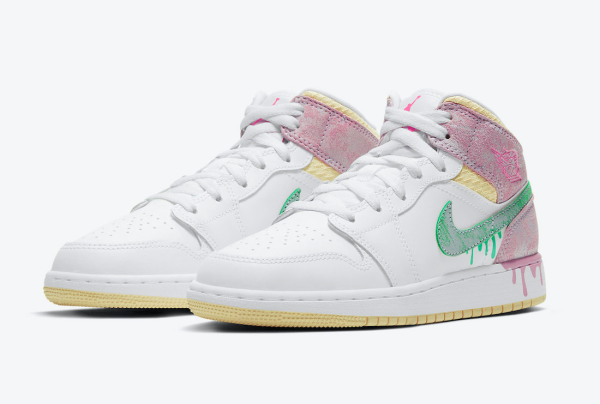 Air Jordan 1 Mid GS Paint Drip