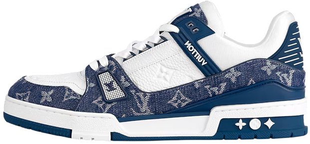 Louis Vuitton Trainer White Blue