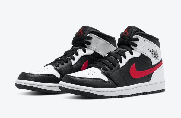 Air Jordan 1 Mid Negro Chile Rojo