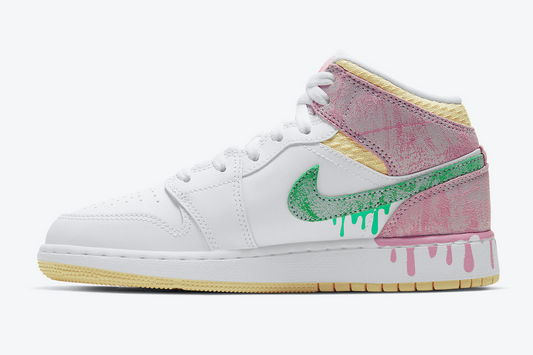 Air Jordan 1 Mid GS Paint Drip