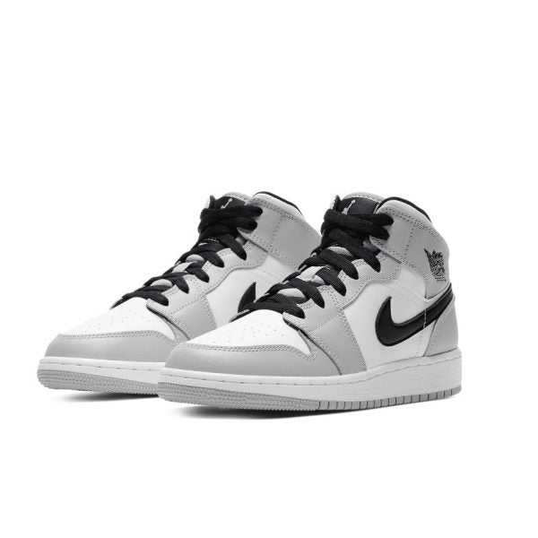 NIKE AIR JORDAN 1 MID LIGHT SMOKE GREY (GS)
